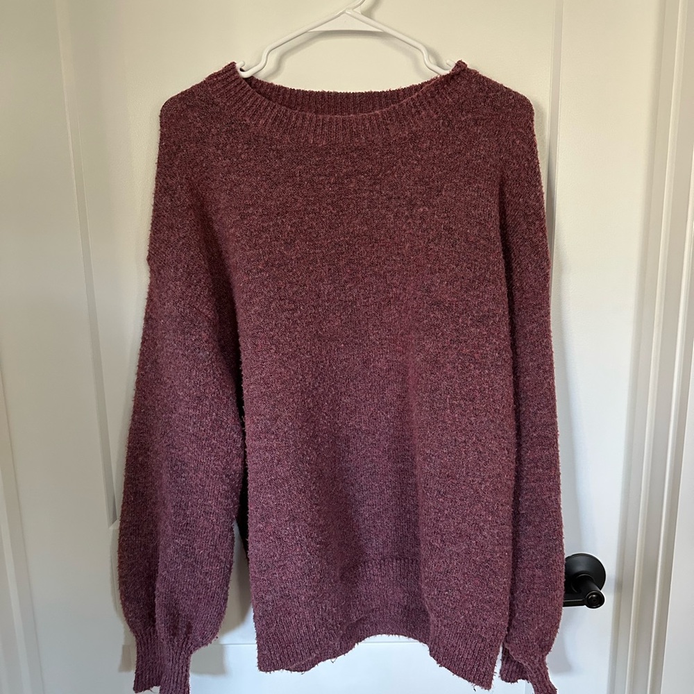 Princess Polly Ryanna Burgundy Knit Pullover SIZE S/M